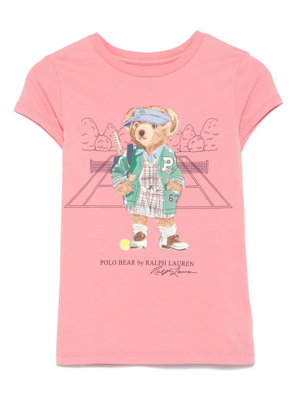 POLO RALPH LAUREN KIDS bear-motif T-shirt - ピンク POLO RALPH LAUREN KIDS bear-motif T-shirt - ピンク