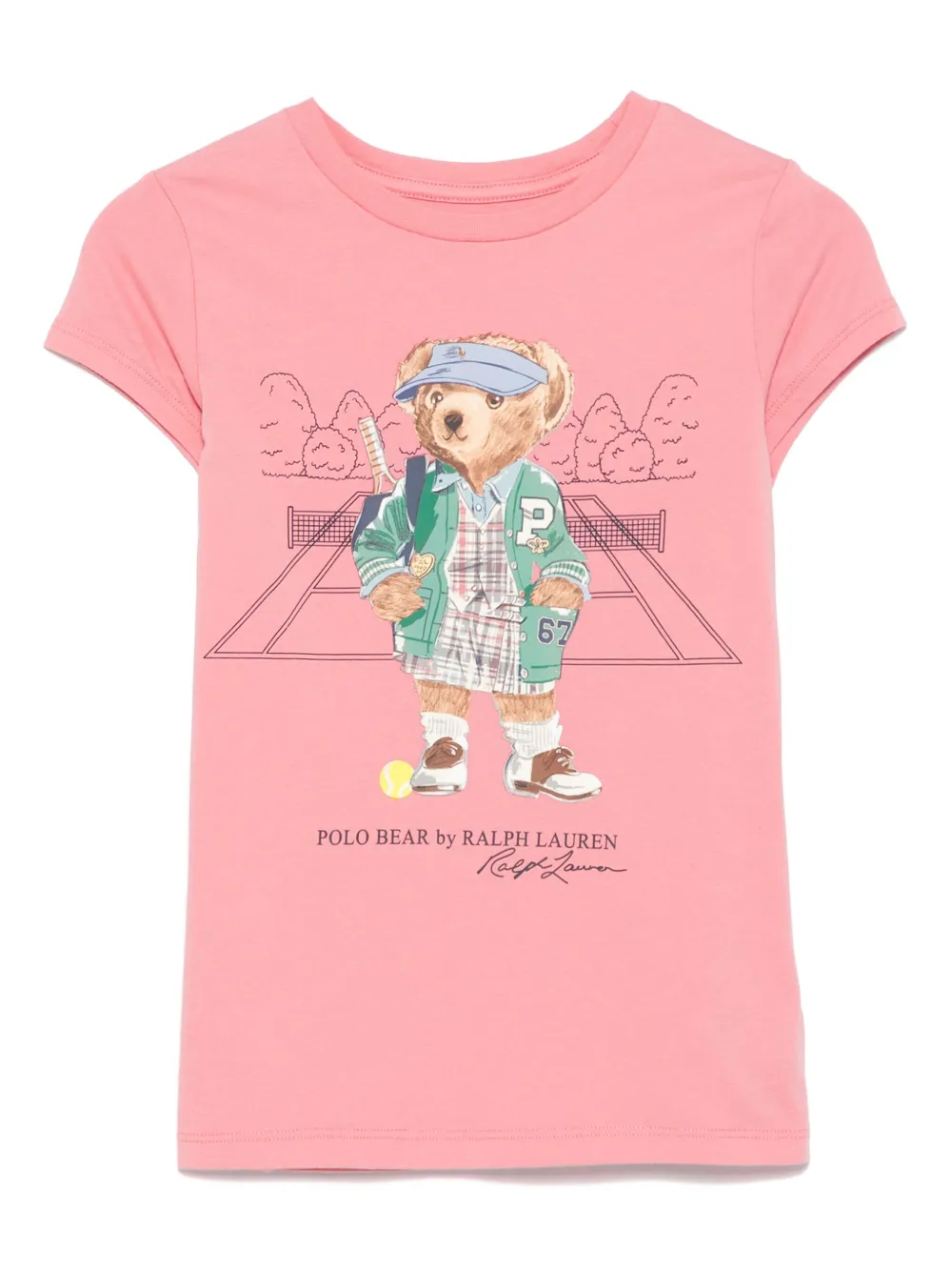 POLO RALPH LAUREN KIDS Bear-motif T-shirt - ピンク POLO RALPH LAUREN KIDS Bear-motif T-shirt - ピンク