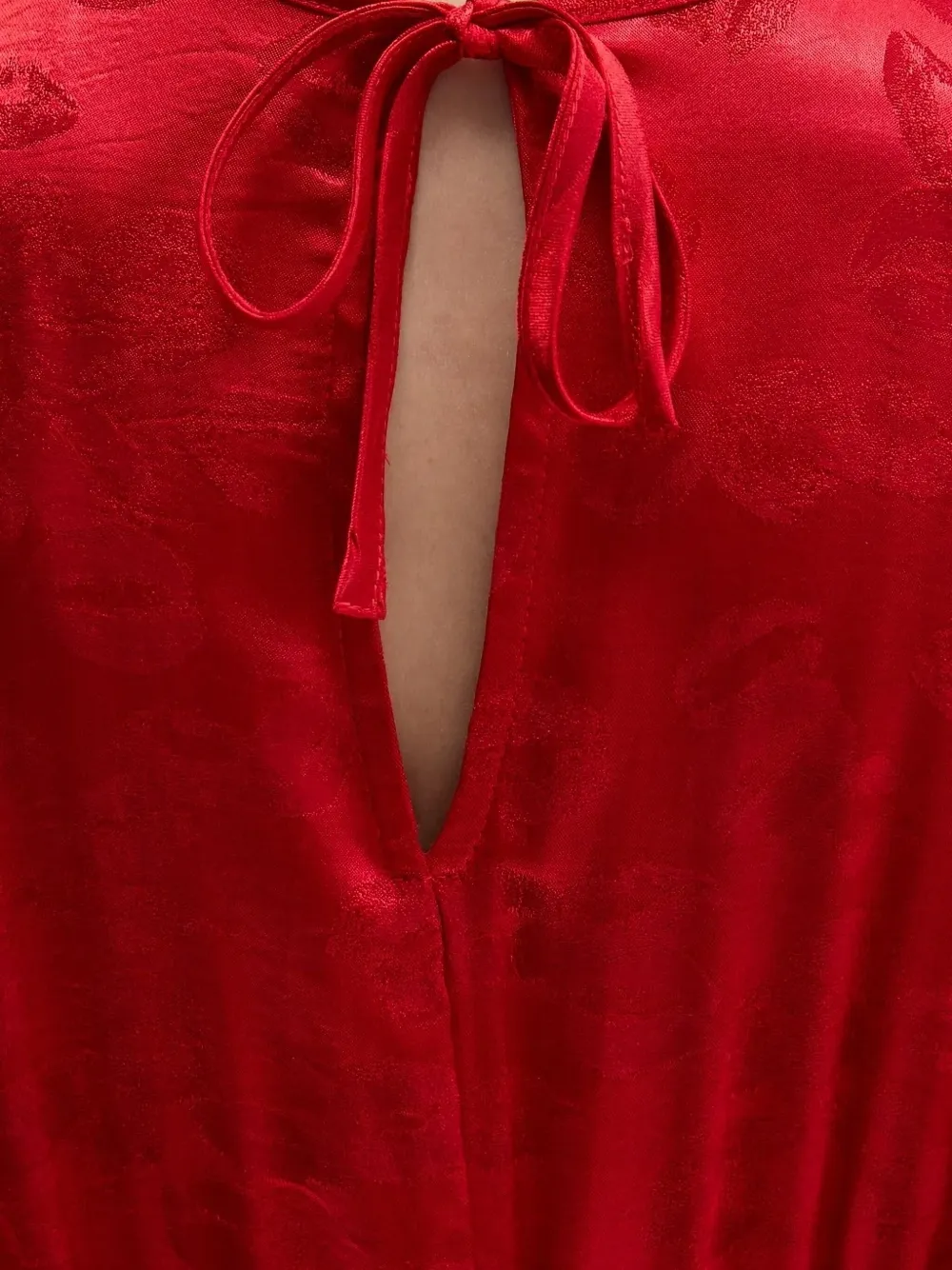 NEVER FULLY DRESSED Midi-jurk met print Rood