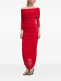 NEVER FULLY DRESSED off-shoulder maxi dress - Red