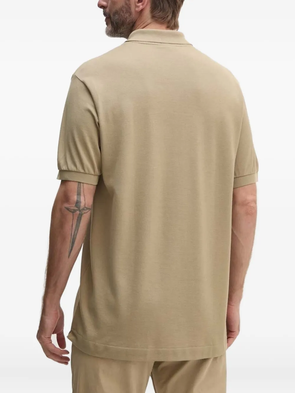 Lacoste Poloshirt met geborduurd logo - Beige