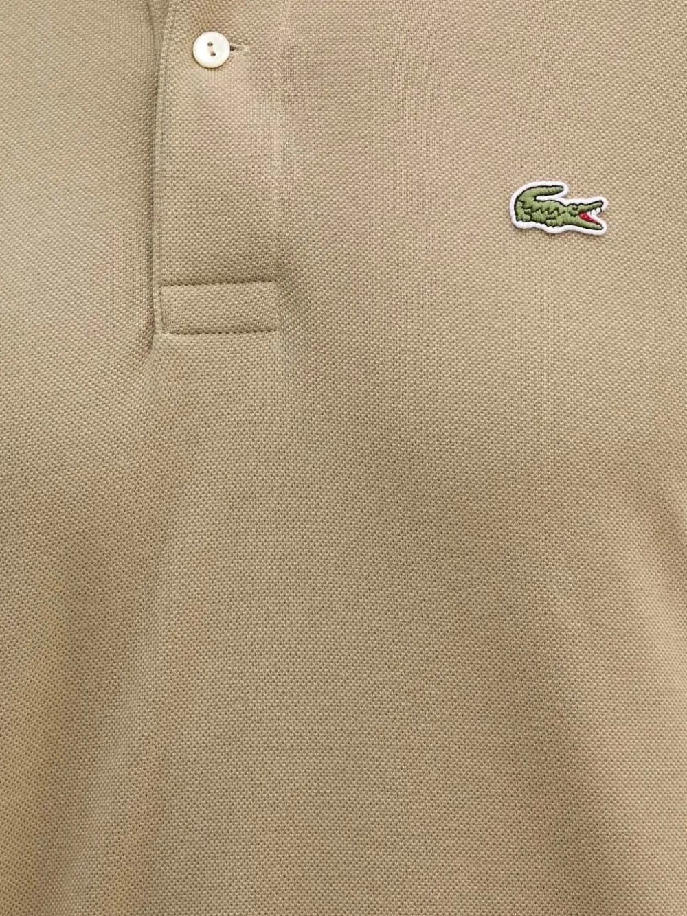 Lacoste Poloshirt met geborduurd logo Beige