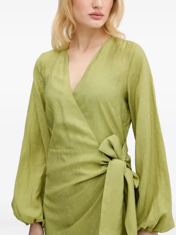 green emerald velvet dress RENT Never Fully Dressed Fern Dress (RRP £89) main image 1