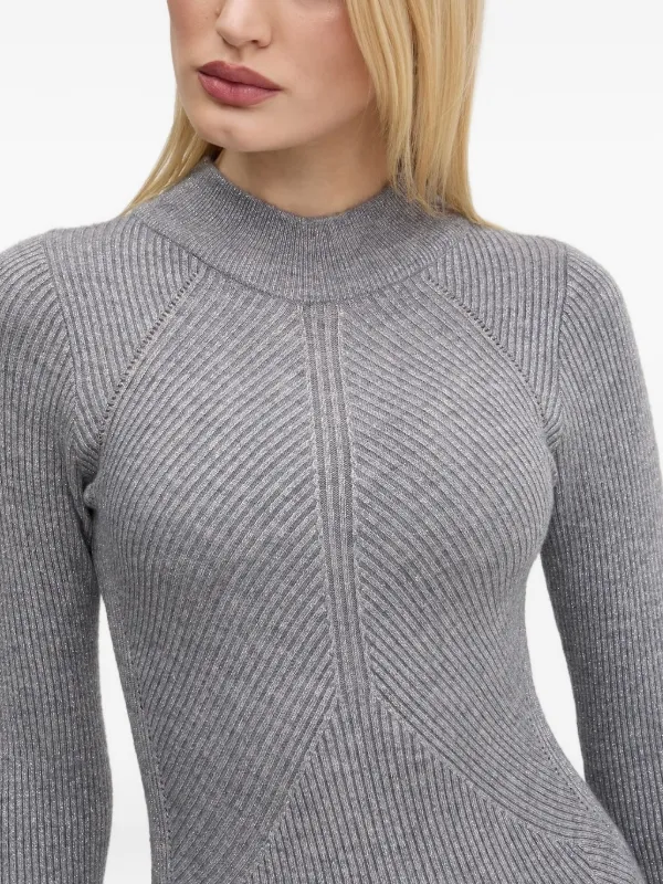 NEVER FULLY DRESSED Ribbed Maxi Dress | Grey | FARFETCH UK