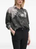 NEVER FULLY DRESSED palm-tree print shirt - Black