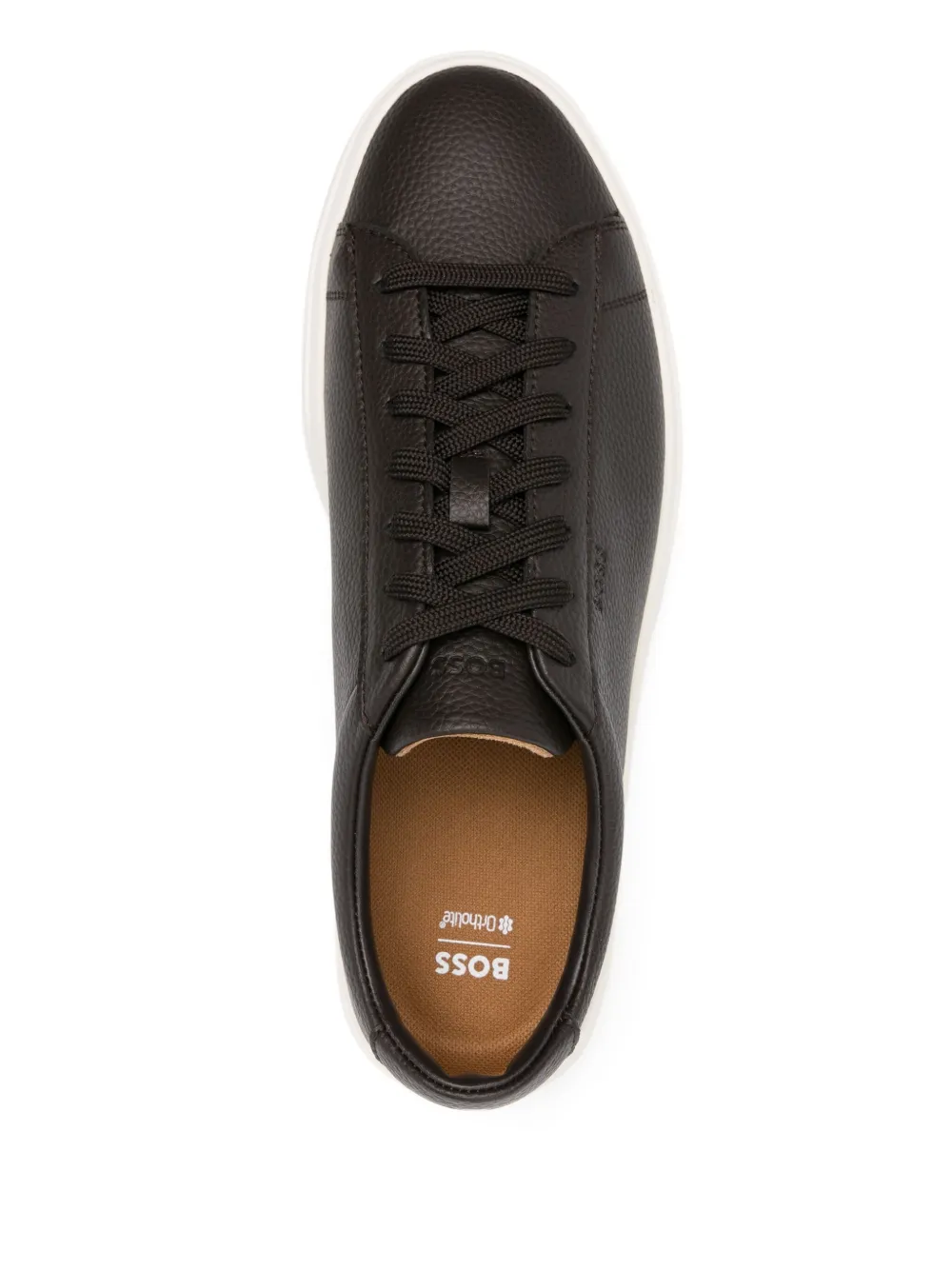 BOSS lace-up sneakers Brown