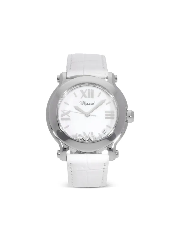 Chopard Pre-owned 2012 Happy Sport 36mm in White