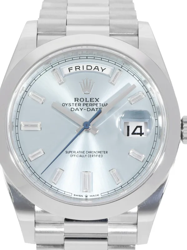 Rolex Day-Date 39mm Silver FARFETCH BE