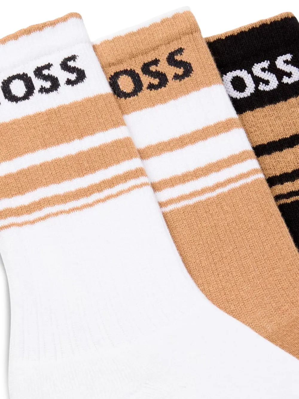 BOSS intarsia-knit logo socks (set of three) | Image 2