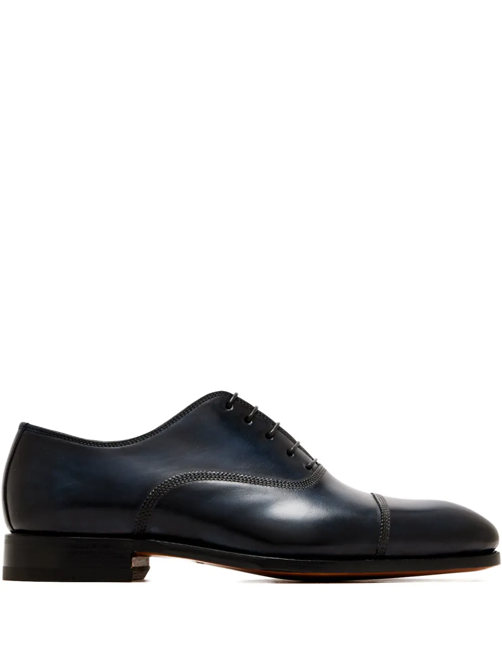Bontoni Leather Derby Shoes In Black