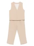 Miss Grant Kids pleated-detailing trousers - Neutrals