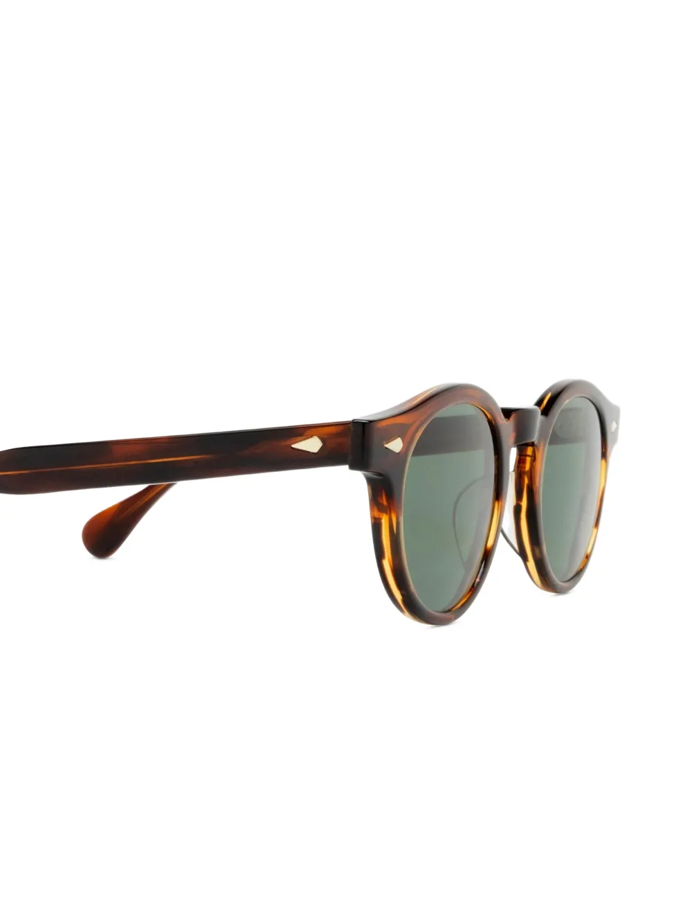  Julius Tart Optical Harold Round-frame Sunglasses - Brown 