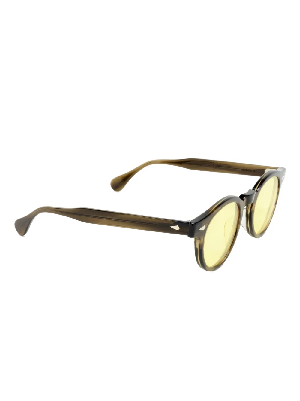 JULIUS TART OPTICAL Harold zonnebril met rond montuur - Groen