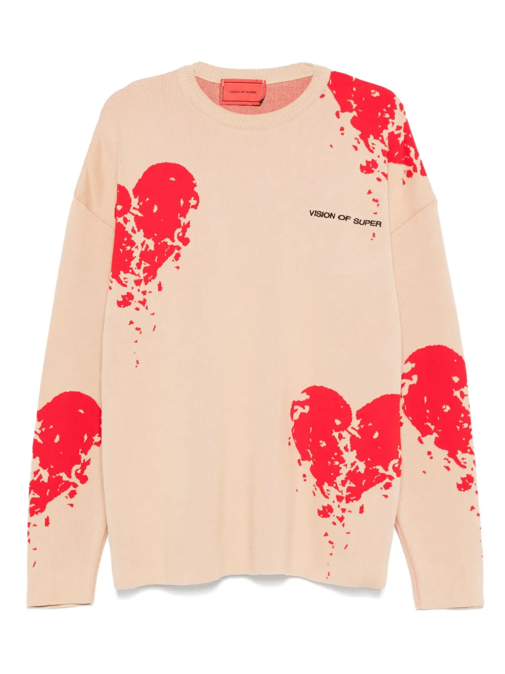 heart-jacquard jumper