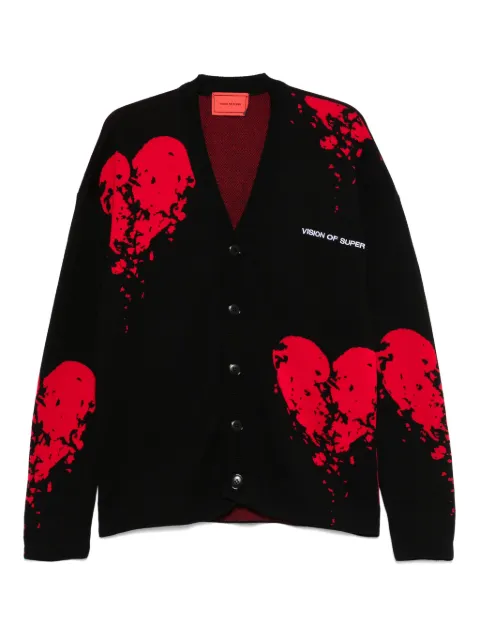 Vision Of Super Broken Heart-jacquard cardigan