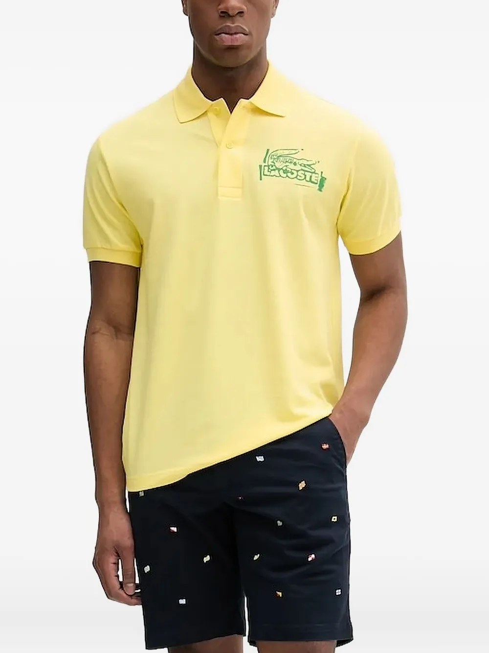 Lacoste crocodile-logo polo shirt Geel