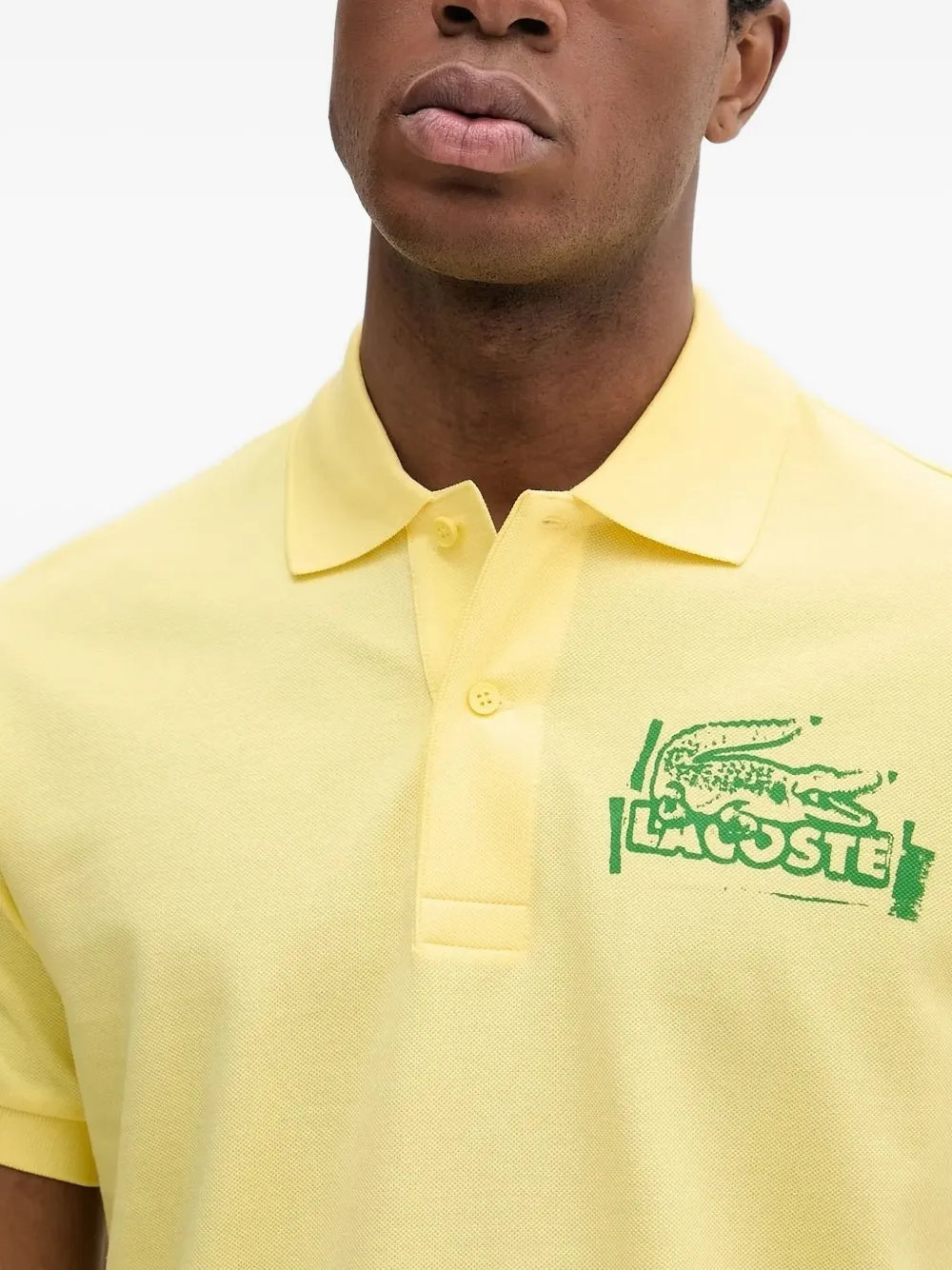 Lacoste crocodile-logo polo shirt Geel