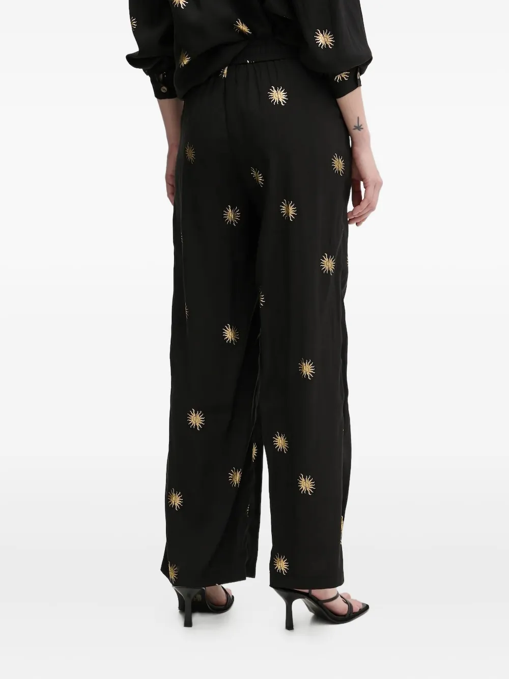 NEVER FULLY DRESSED Broek met zonprint - Zwart