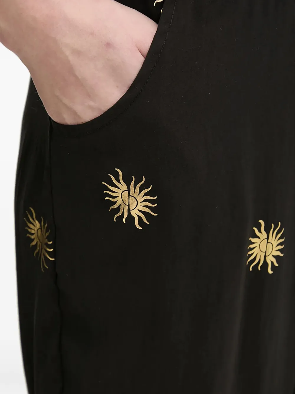 NEVER FULLY DRESSED Broek met zonprint Zwart