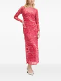 NEVER FULLY DRESSED abstract-print mesh dress - Pink