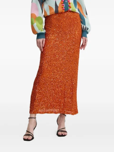 NEVER FULLY DRESSED sequin midi skirt