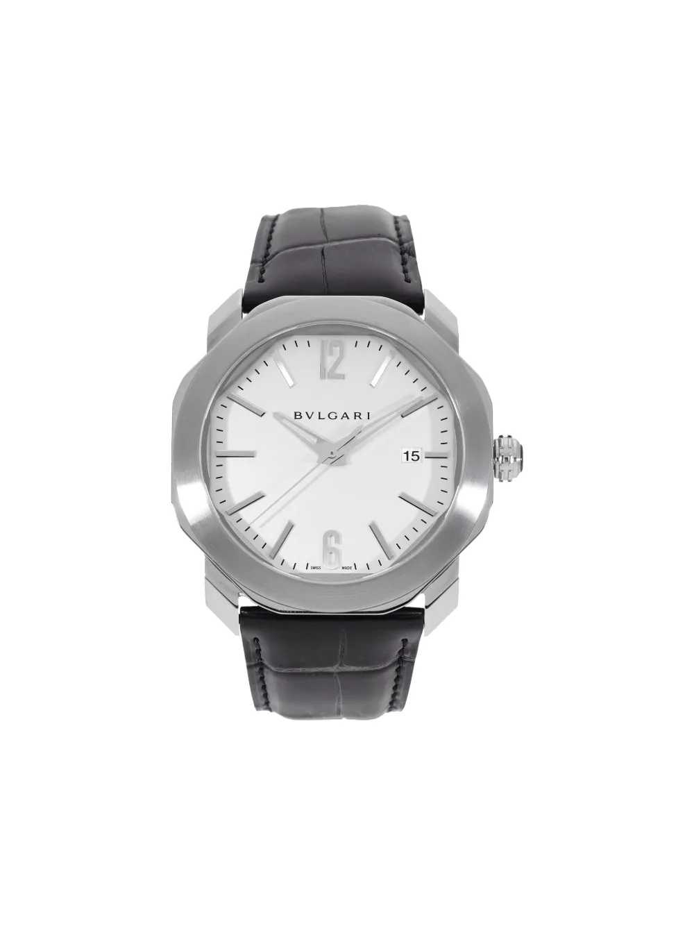 Bvlgari Pre-Owned Octo Roma 41mm - Bianco