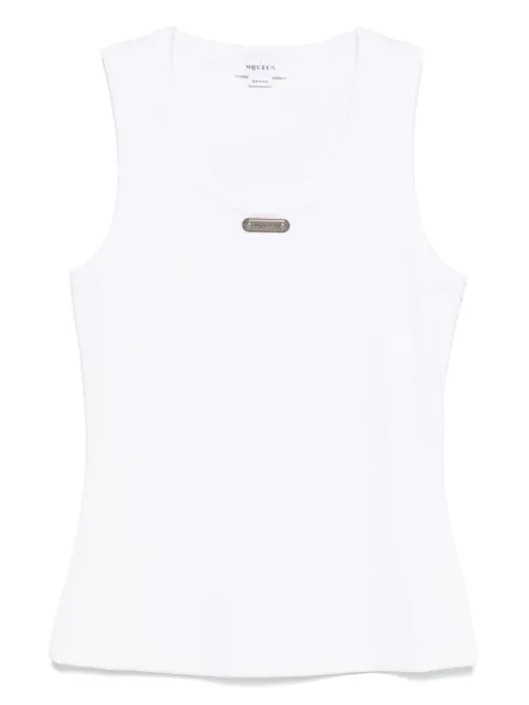 Alexander McQueen logo-plaque tank top