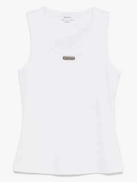 Alexander McQueen logo-plaque tank top