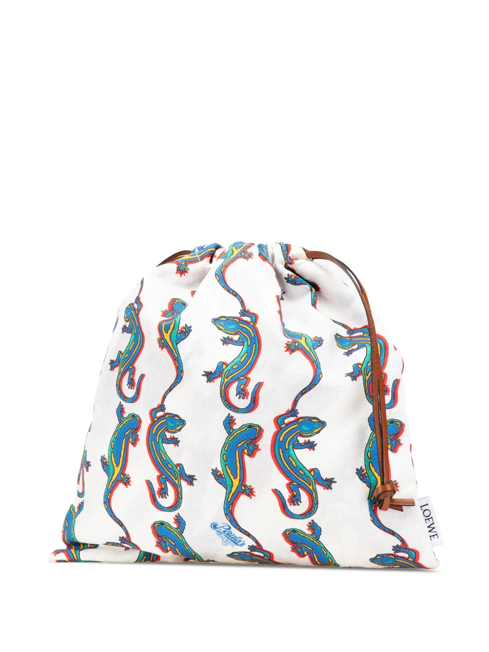 Loewe Pre-Owned 2021 Paulas Ibiza Salamander Canvas Drawstring pouch | Image 2