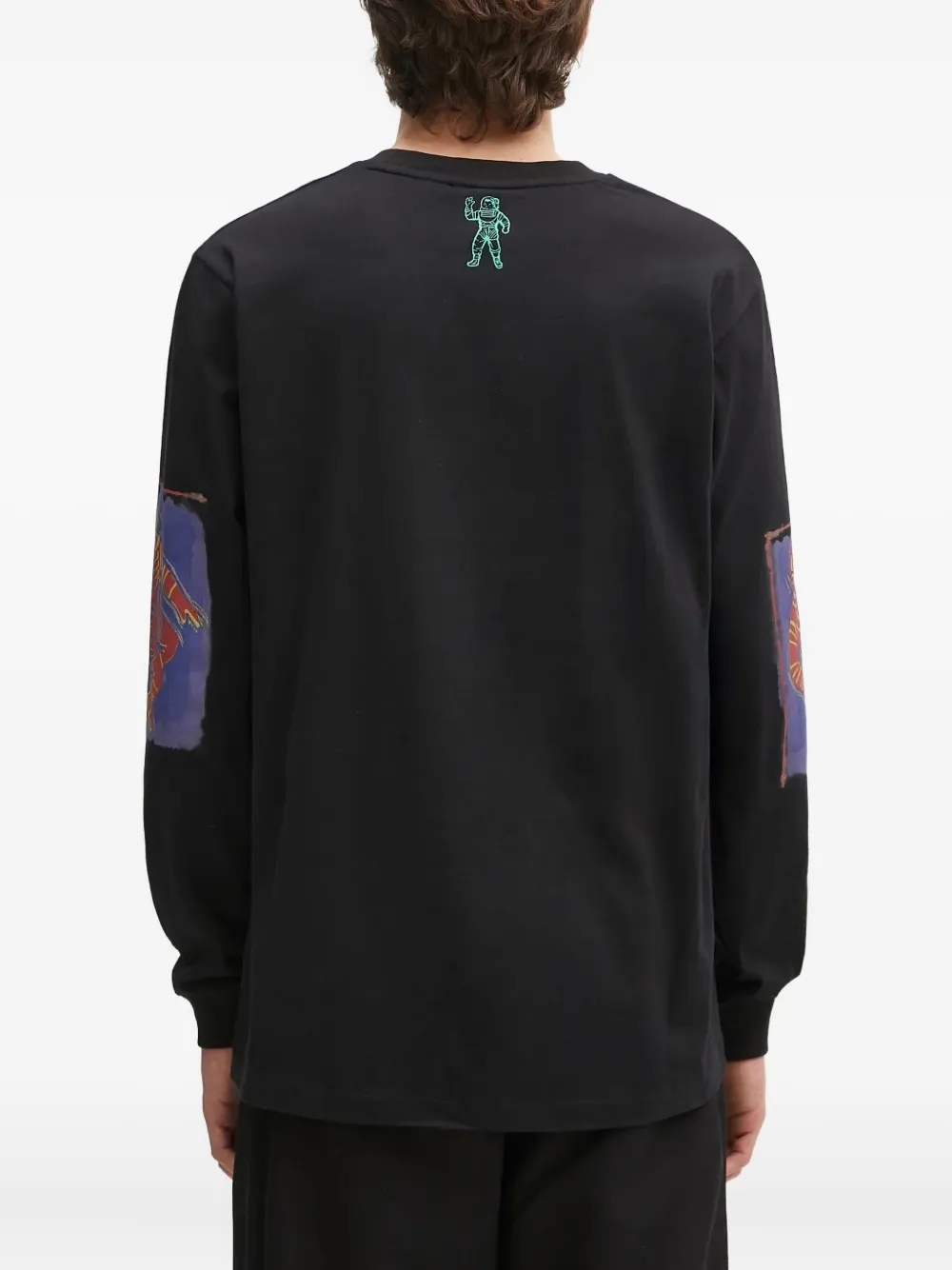 Billionaire Boys Club T-shirt met astronautprint en lange mouwen Zwart