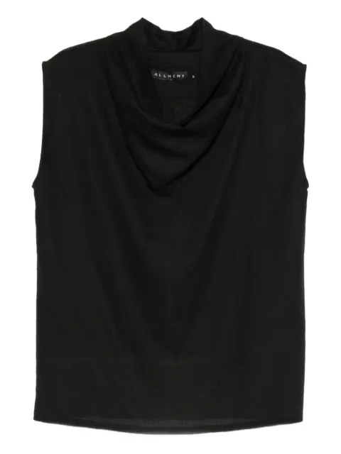 Alchemy top sin mangas con cuello desbocado