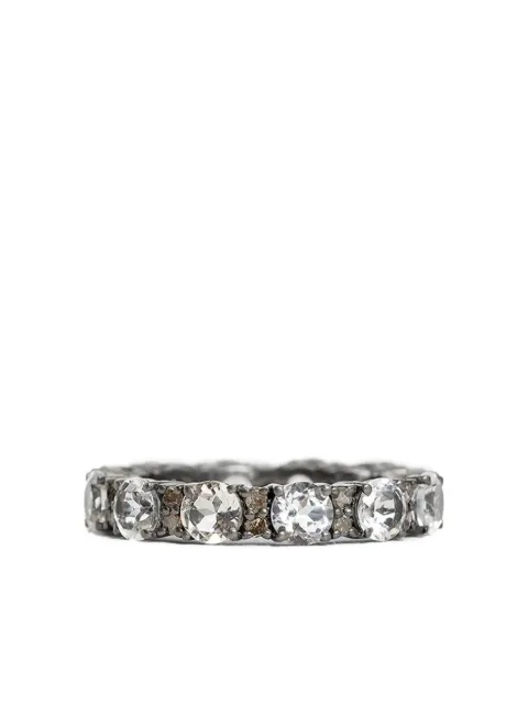 KUNDO anillo K-49 Shama en plata de ley con topacio y diamante
