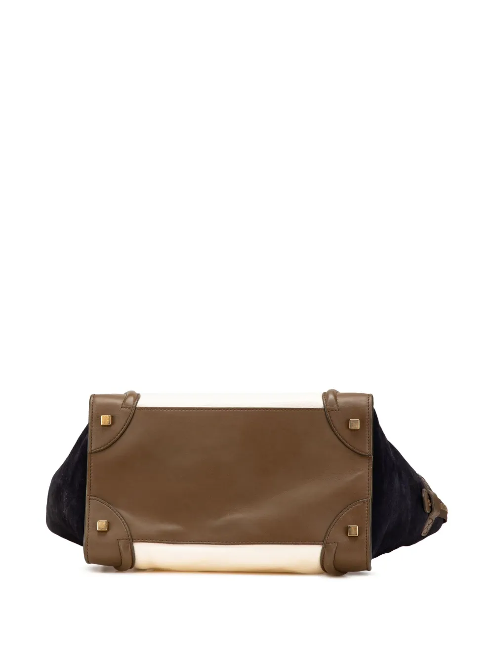 Pre-owned Celine 2013 Mini Tricolor Calfskin And Suede Luggage Tote Bag