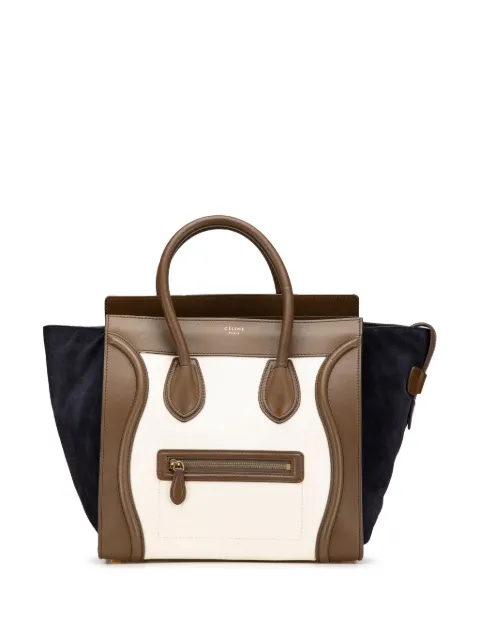 Céline Pre-Owned 2013 Mini Tricolor Calfskin and Suede Luggage tote bag