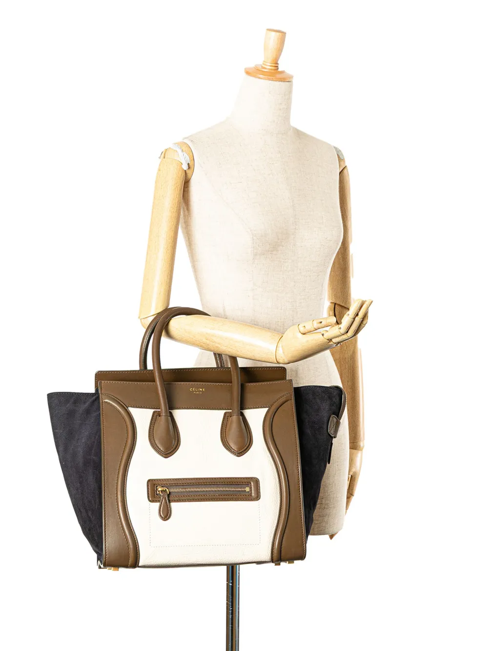 Céline Pre-Owned 2013 Mini Tricolor Calfskin and Suede Luggage tote bag | Pre-Owned | Image 2