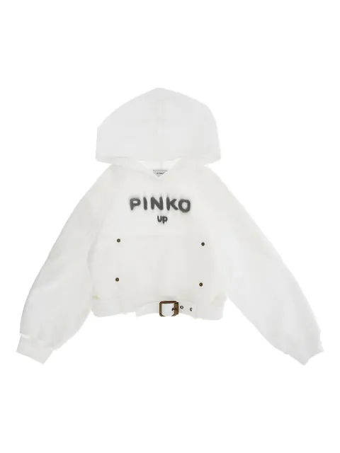 Pinko Kids hoodie con logo estampado y cinturón