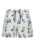 K-Way Olivier logo-print swim shorts - White