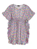 F**K kids zigzag ruffle kaftan - Purple