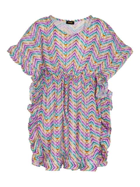F**K kids zigzag ruffle kaftan