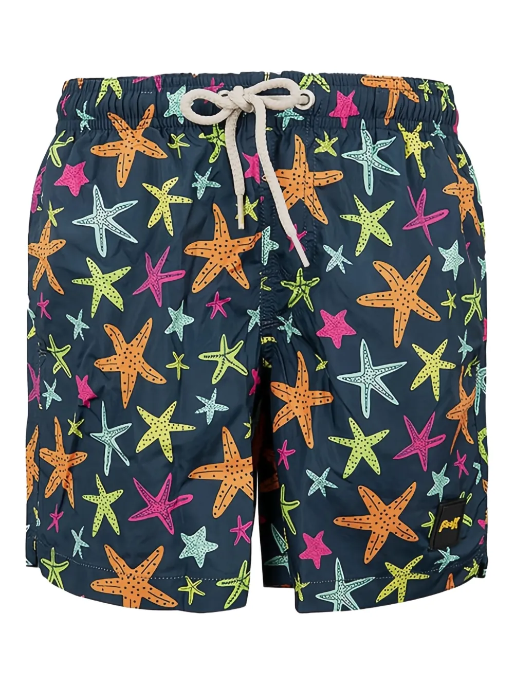 F**K kids Zwembroek met zeesterprint Blauw