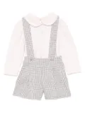 Lapin House peter pan-collar houndstooth shorts set - Pink