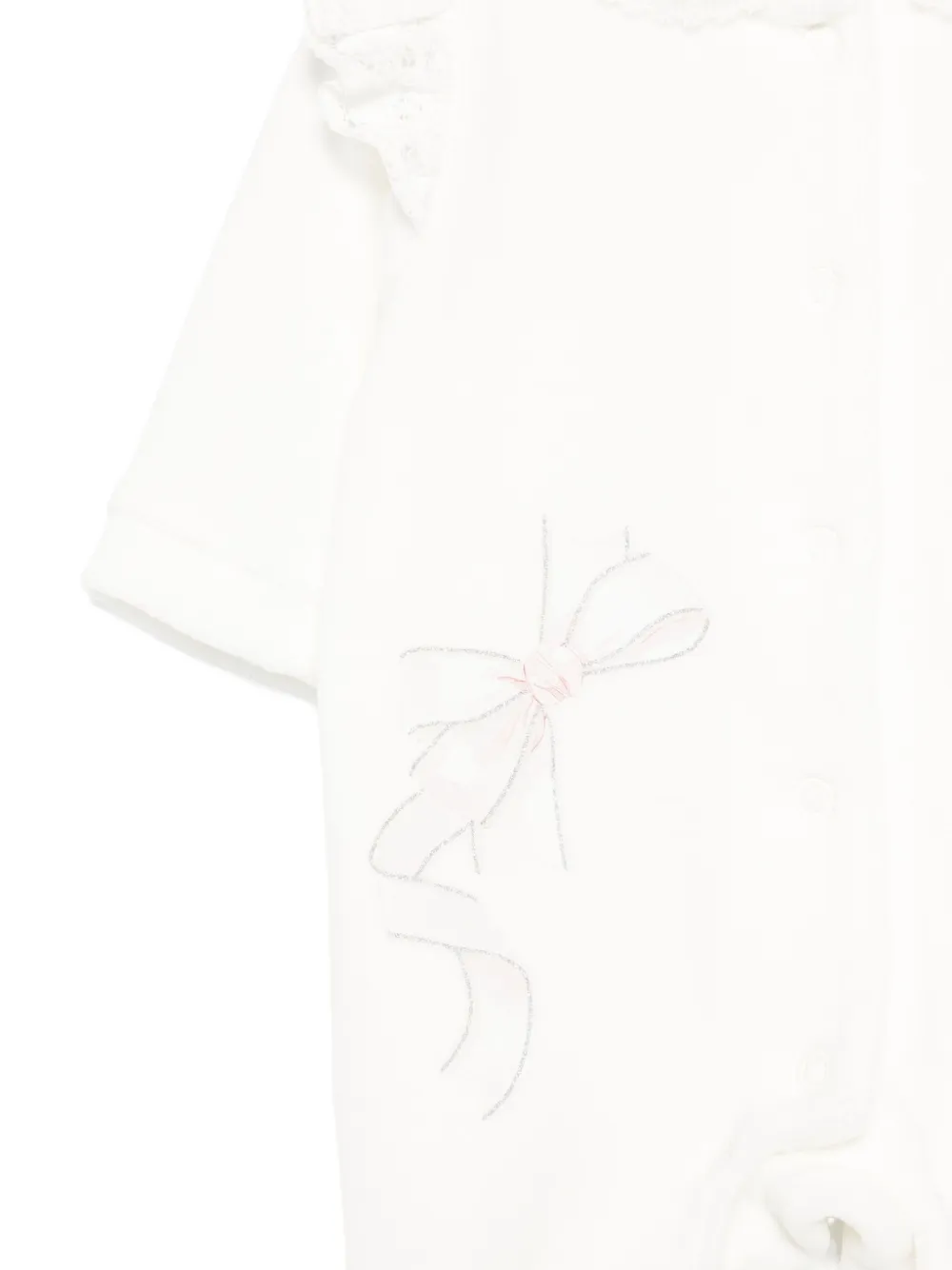 Lapin House Ruffled Bow-detail Pyjamas In White