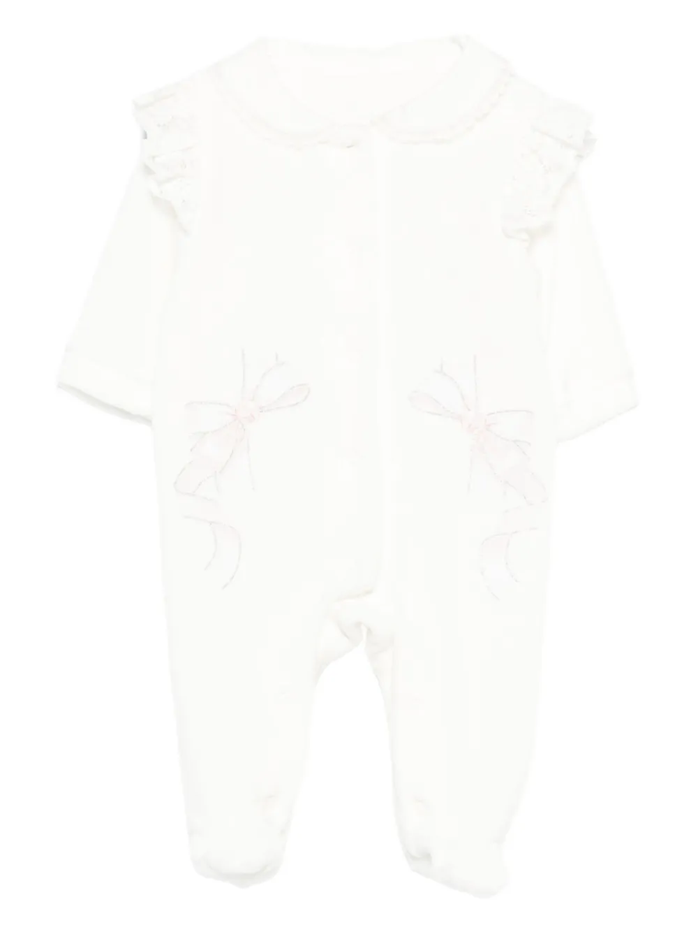 Lapin House Ruffled Bow-detail Pyjamas In White