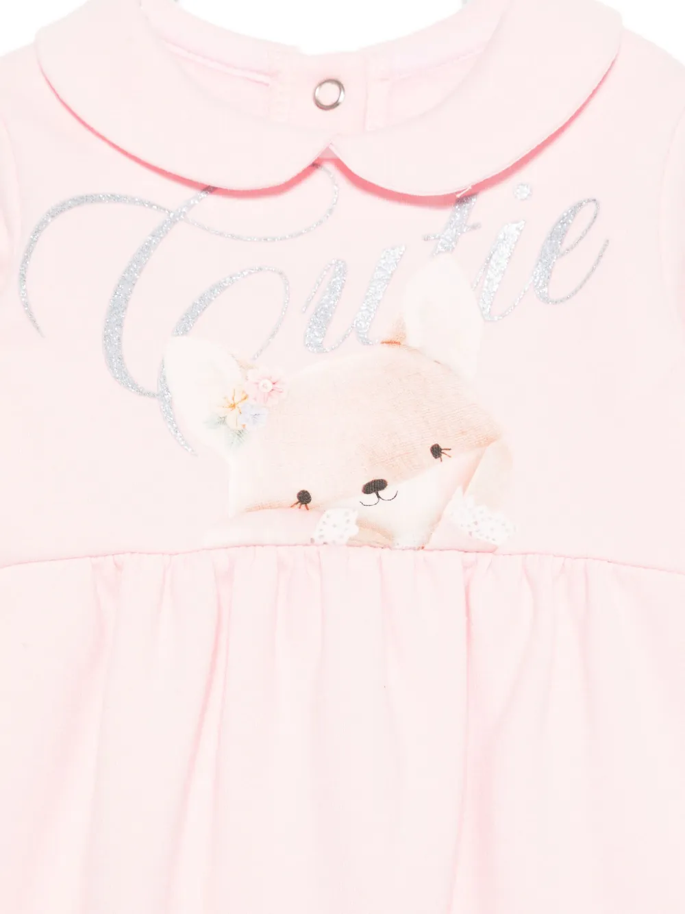 Lapin House Pyjama met Peter Pan-kraag en vosprint Roze
