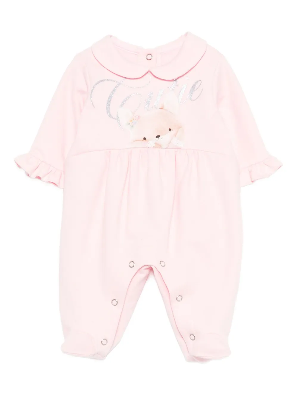 Lapin House Pyjama met Peter Pan-kraag en vosprint Roze