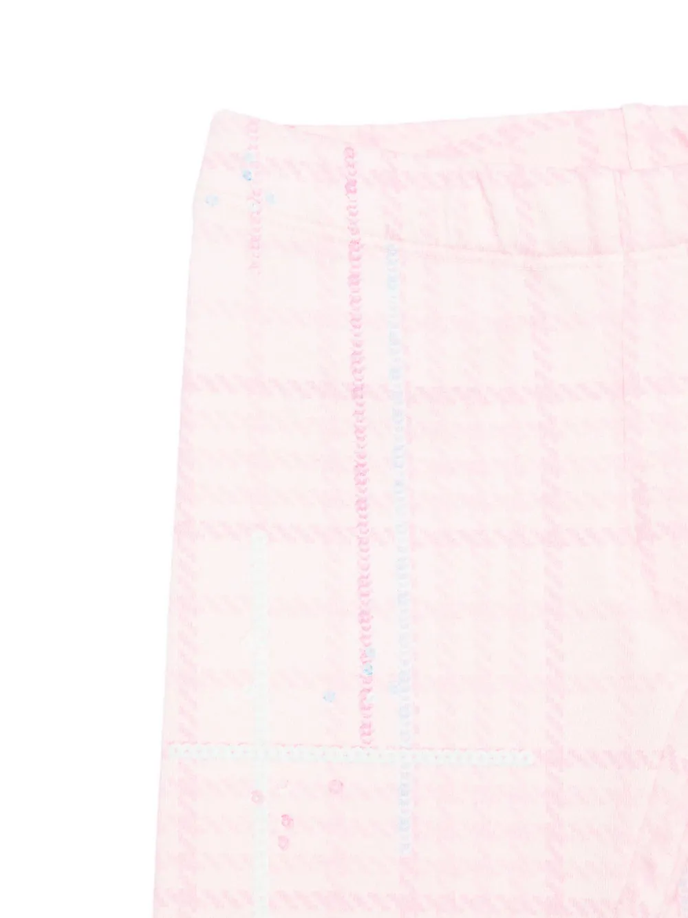 Lapin House Sequin-embellished Check Tracksuit Set In Pink