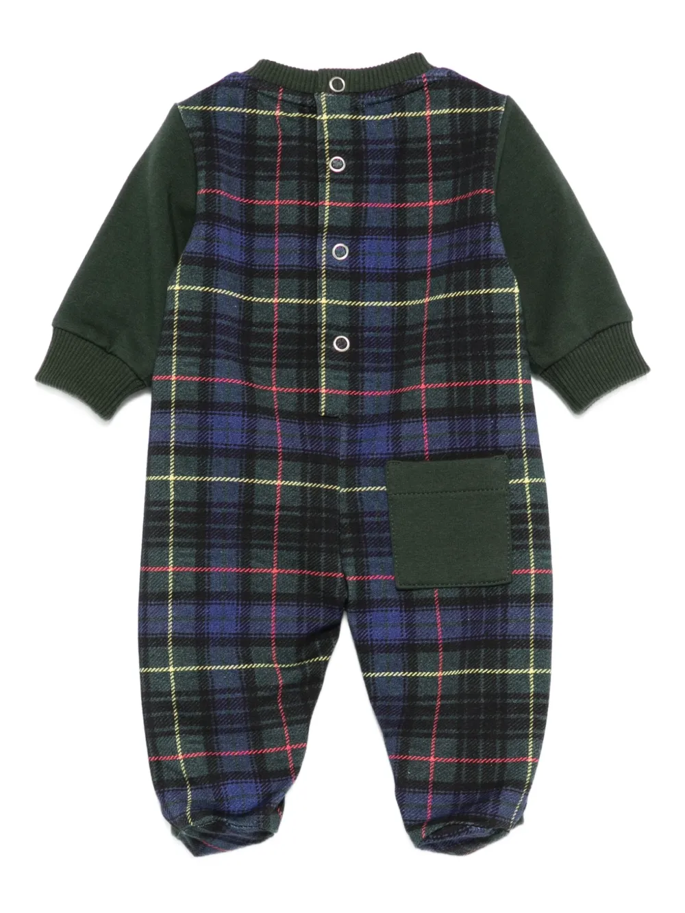 Lapin House Geruite pyjama met print - Groen