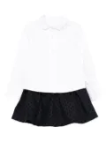 Lapin House bow-embellished polka-dot skirt - Blue