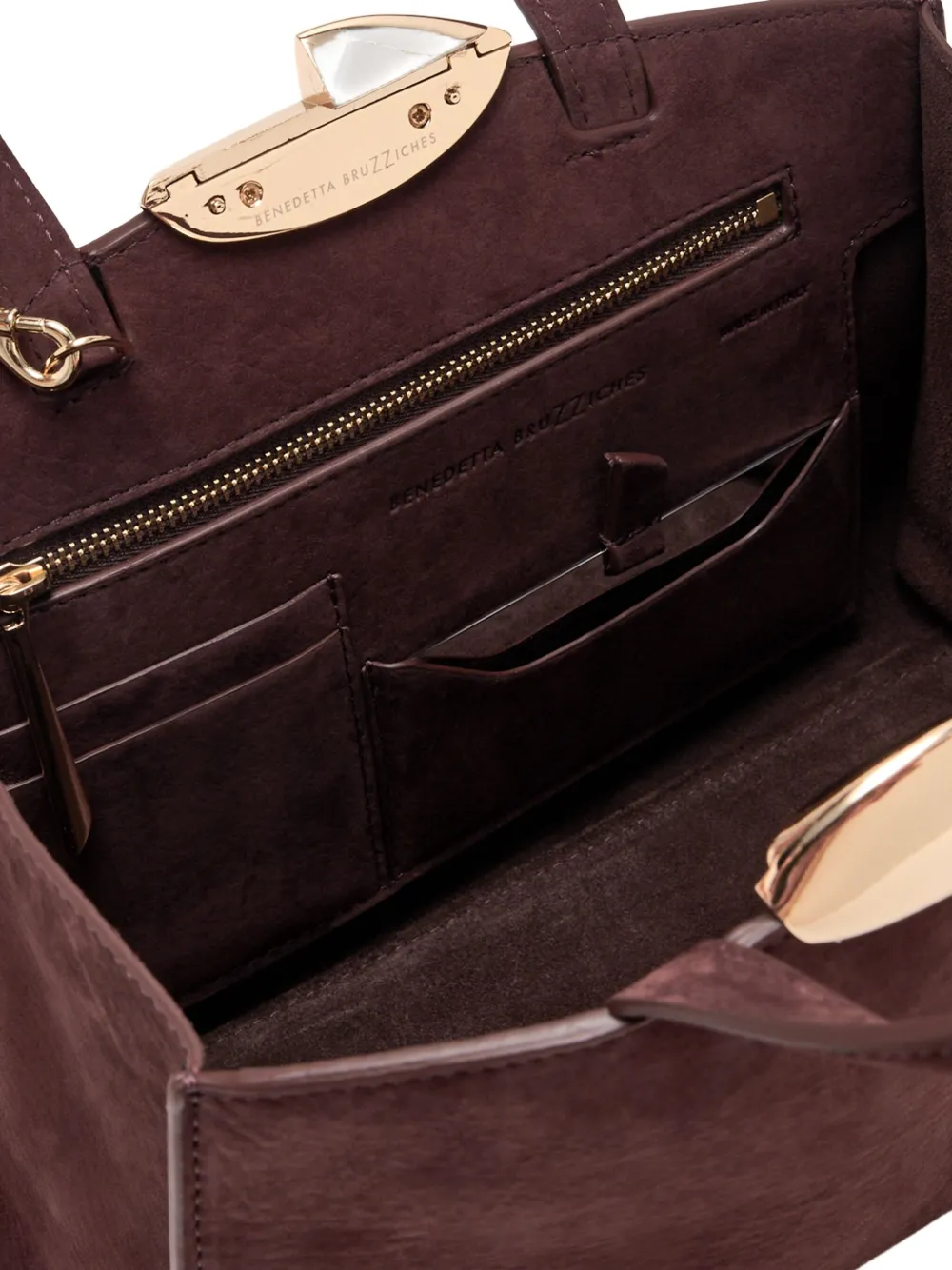 Benedetta Bruzziches Serena Top Handle Tote Bag In Red