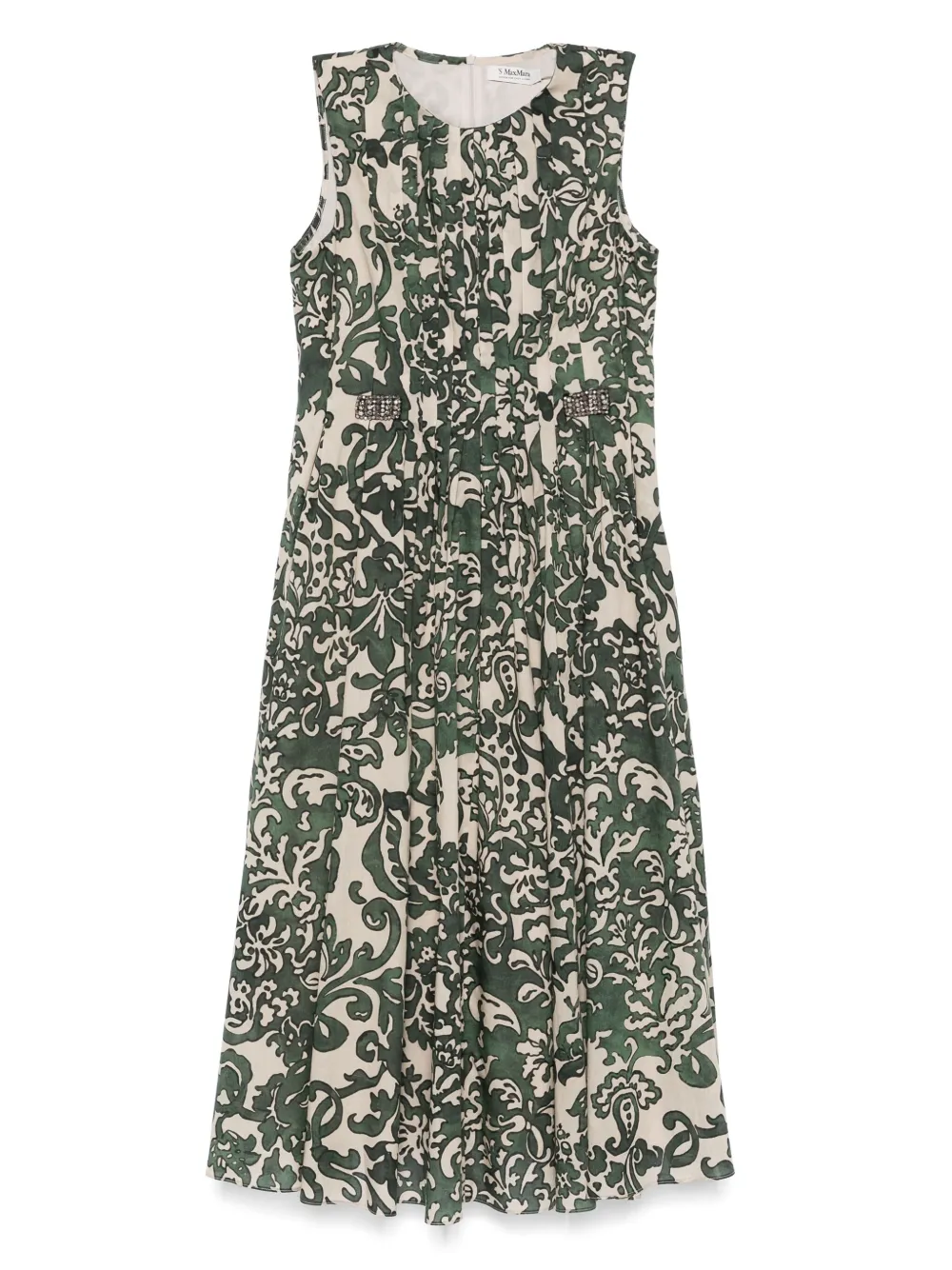 'S Max Mara Midi-jurk met bloemenprint Groen